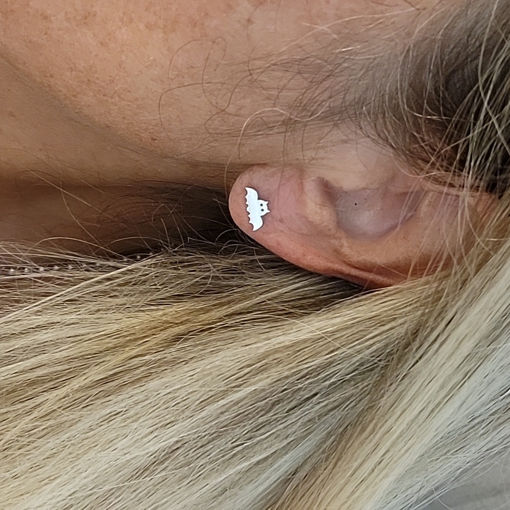 BAT STUD EARRINGS, Choice Of Color